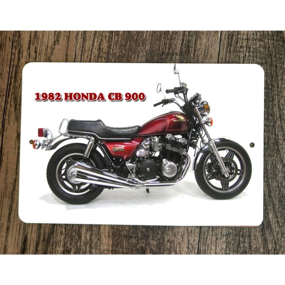 1982 Honda CB 900 Motorcycle 8x12 Metal Wall Garage Sign Poster